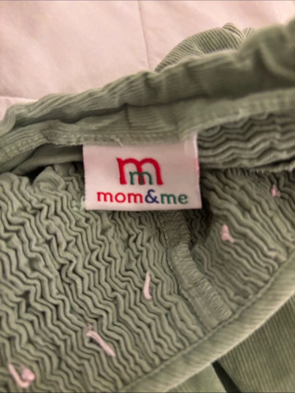 Mom & Me Girls' Olive Green Smocked Long-Sleeve Dress Sz 3T NWOT